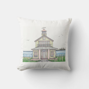 Outdoor 16x16 Beach Cottage Pillow