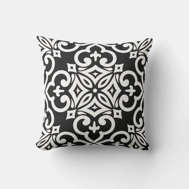 Outdoor Accent Pillow-Moroccan Print Outdoor Pillow (Front)