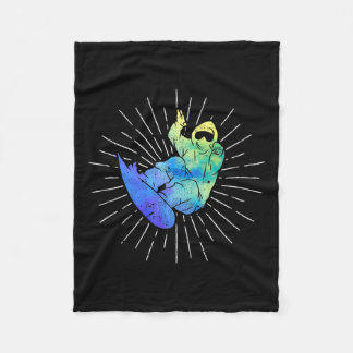 Outdoor Activity Snowboarder Winter Snowboard Prem Fleece Blanket