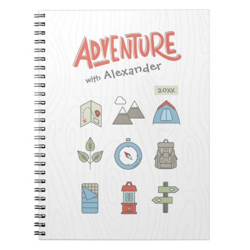Outdoor Adventure Camping Graphic Photo Notebook
