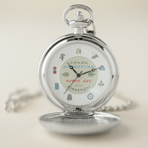 Outdoor Adventure Camping Hiking Kids Gift Pocket Watch