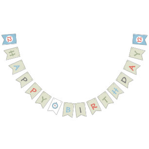 Outdoor Adventure Camping Hiking Kid's Party Bunting Flags