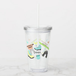 Outdoor Adventure Collage Personalized Acrylic Tumbler