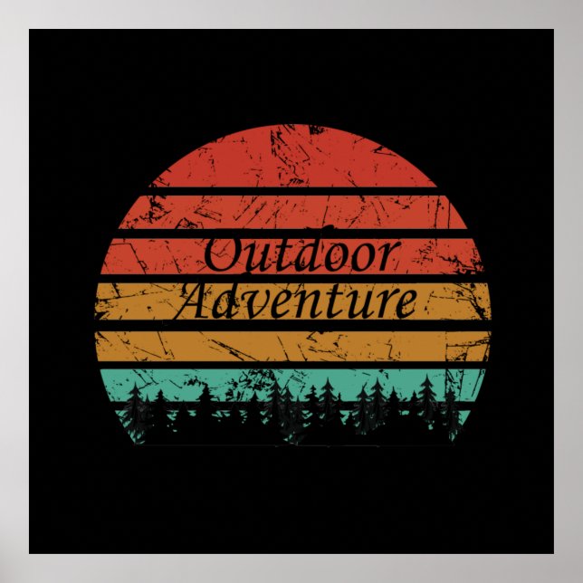 Outdoor adventure hiking lover poster (Front)