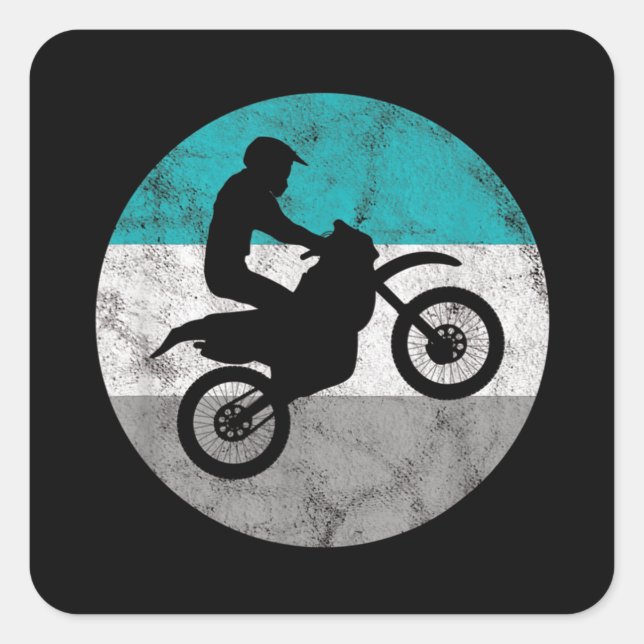 Outdoor Adventure Motorcyclist Square Sticker (Front)