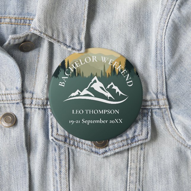 Outdoor Adventure Mountain Bachelor Weekend Button (In Situ)