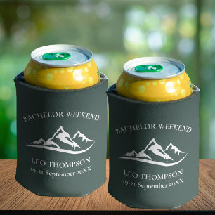 Outdoor Adventure Mountain Bachelor Weekend Can Cooler
