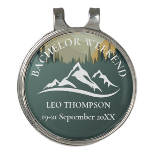 Outdoor Adventure Mountain Bachelor Weekend Golf Hat Clip