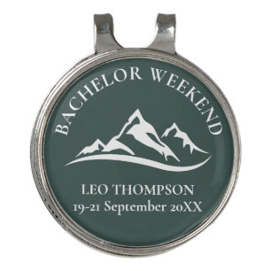 Outdoor Adventure Mountain Bachelor Weekend Golf Hat Clip