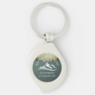 Outdoor Adventure Mountain Bachelor Weekend Keychain