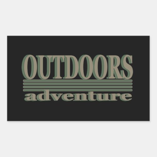 Outdoor adventure rectangular sticker