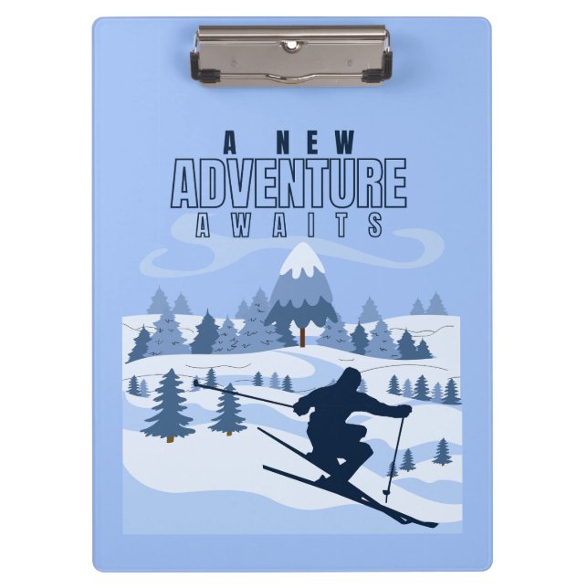  Outdoor Adventure snowboarding Winter  Clipboard (Front)