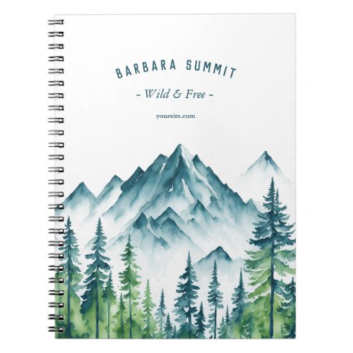 Outdoor Adventure Travel Guide Mountain Pine Notebook