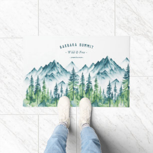 Outdoor Adventure Travel Mountain Forest Doormat