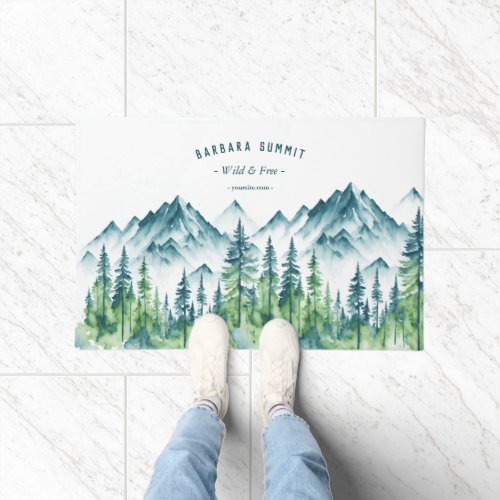 Outdoor Adventure Travel Mountain Forest  Doormat