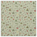 Outdoor Adventures Camping Campfire Illustrations Fabric