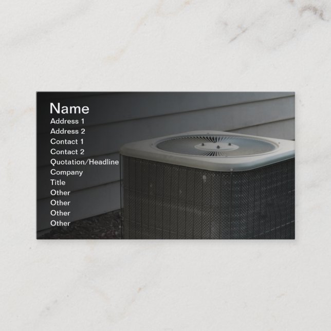 outdoor air conditioner unit business card (Front)