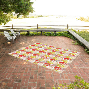 Outdoor Area Rug Tropical Palms
