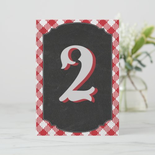 Outdoor Backyard BBQ Party Table Number