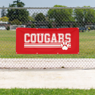Outdoor Banner-Cougars Paw Banner