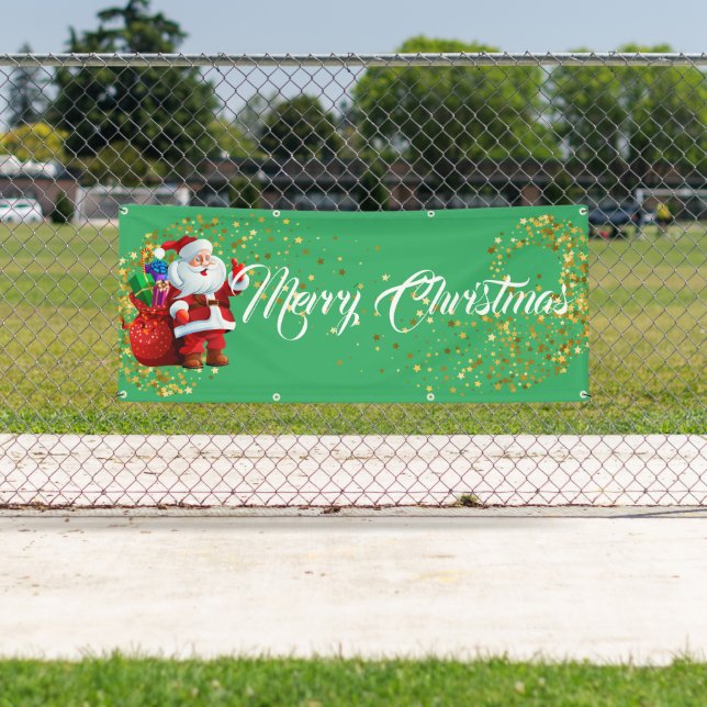 Outdoor Banner-Merry Christmas Banner (Insitu)