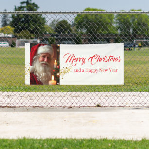 Outdoor Banner Santa Merry Christmas