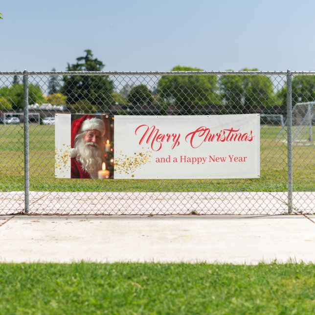 Outdoor Banner Santa Merry Christmas (Insitu)