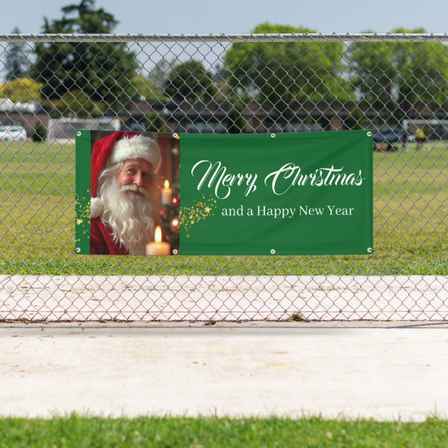 Outdoor Banner Santa Merry Christmas (Insitu)