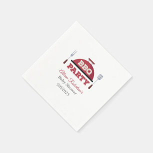 Outdoor BBQ Baby Shower Napkins