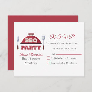 Outdoor BBQ Baby Shower RSVP Card