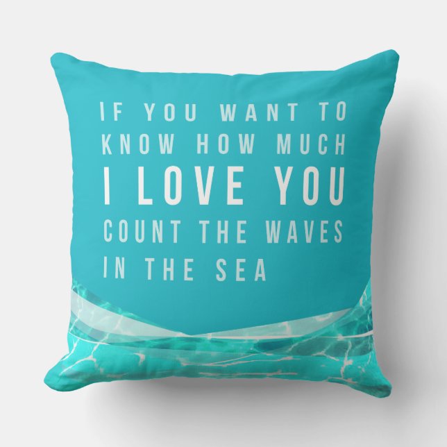OUTDOOR Beach Style Pillow,Blue, Green, Turquois Outdoor Pillow (Front)