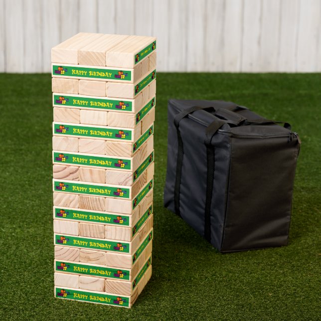 Outdoor Birthday Party Game Jumbo Wood  Topple Tower (Lawn)