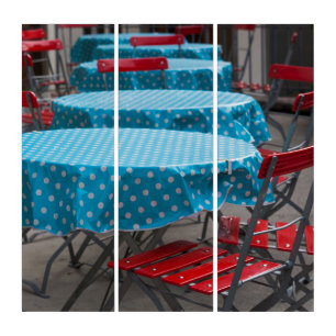Outdoor Cafe Tables Triptych