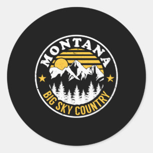 Outdoor Camg Montana Big Sky Country Classic Round Sticker