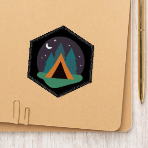 Outdoor campfire Night rustic camping Patch