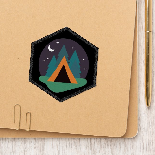 Outdoor campfire Night rustic camping Patch (On Folder)