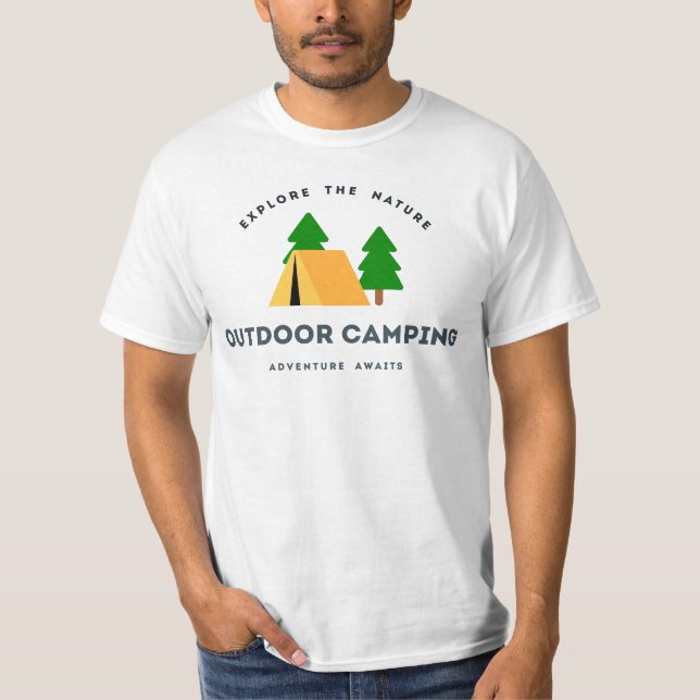 Outdoor Camping Adventure awaits T-shirt (Front)
