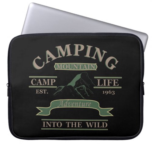 Outdoor camping camper life laptop sleeve