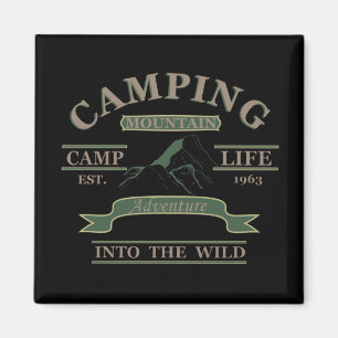 Outdoor camping camper life magnet
