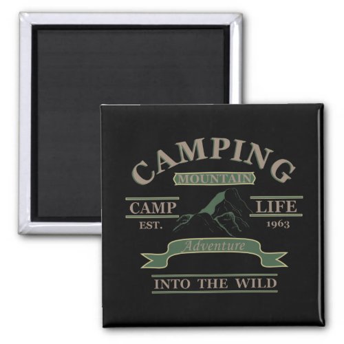 Outdoor camping camper life magnet