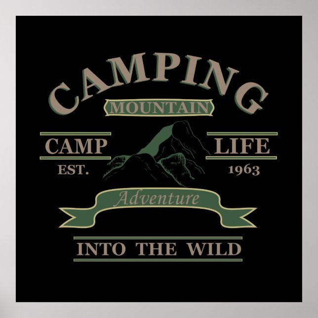 Outdoor camping camper life poster (Front)