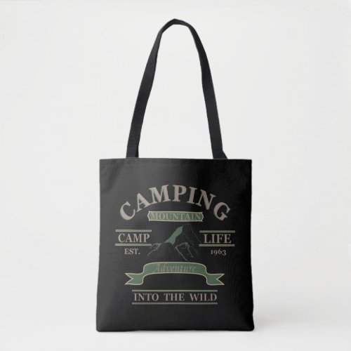 Outdoor camping camper life tote bag