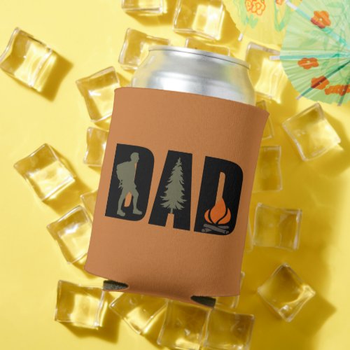 Outdoor camping dad happy camper can cooler