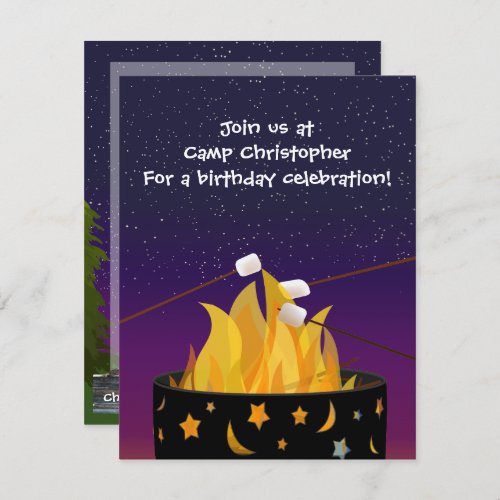 Outdoor Camping Party Invitation