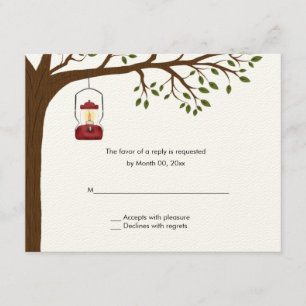 Outdoor Camping Wedding RSVP Response Cards