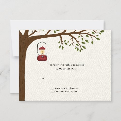 Outdoor Camping Wedding RSVP Response Cards