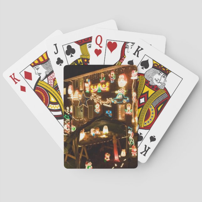 Outdoor Christmas Decorations Poker Cards (Back)