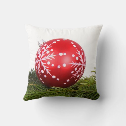 Outdoor Christmas Pillows With Decorations Zazzle