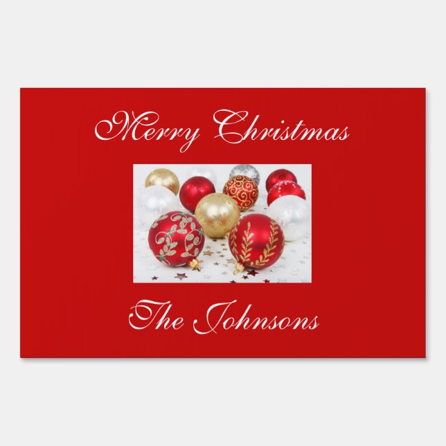 Outdoor Christmas Signs With Decorations (Front)