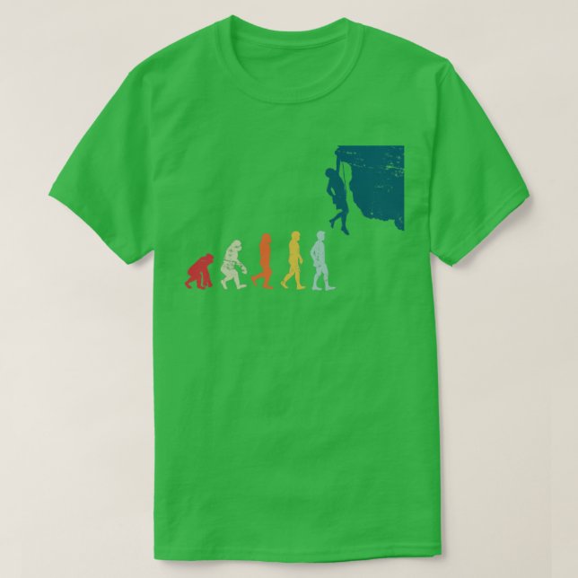 Outdoor Climber Evolution Gift Climbing T-Shirt (Design Front)